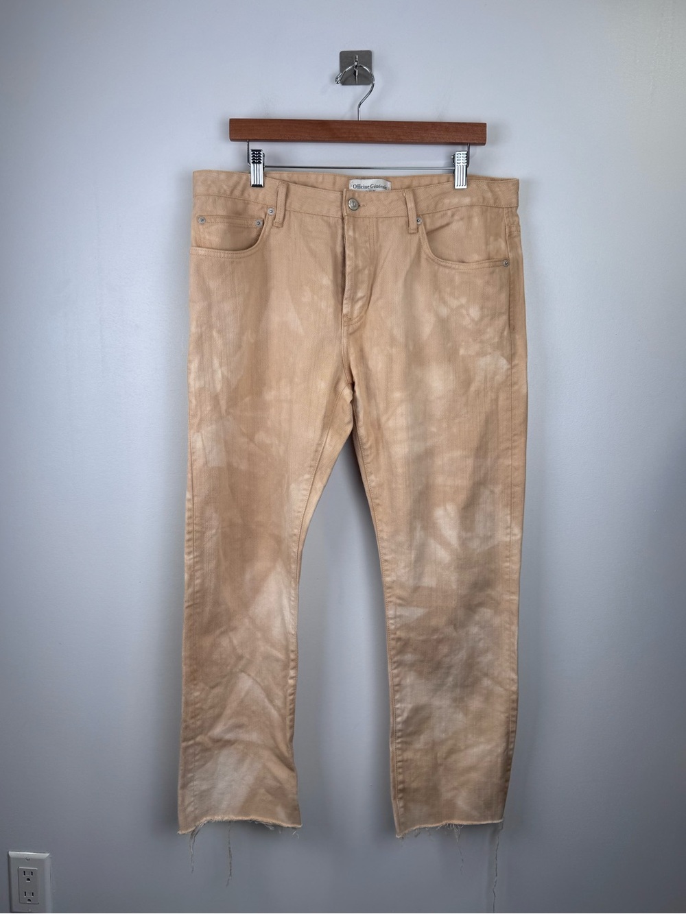 Officine Generale Men Tie Dye Straight Leg Jean Size 34
